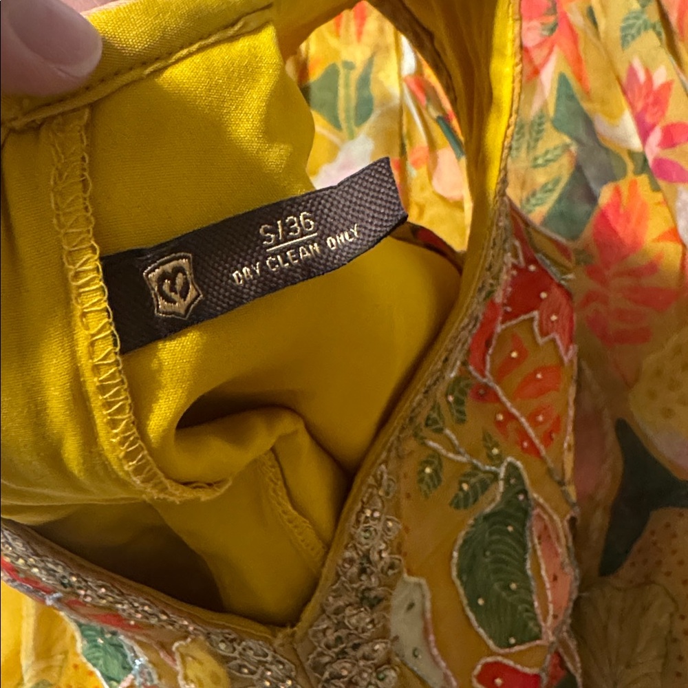 Mebaz Size 36/ Women’s Small/XS Lahenga Yellow Embroidered for Indian Wedding - Picture 8 of 11